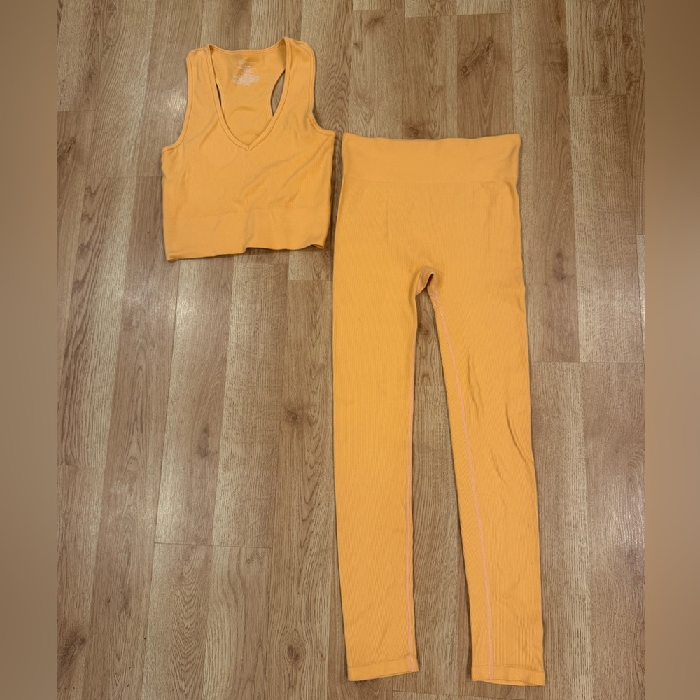 Target Women's Yellow Tank Top and Leggings Set